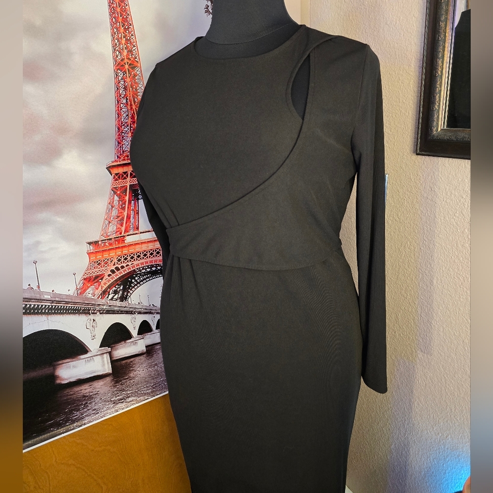 18/20 NWOT ELOQUII Body Con/Midi Dress 22-24"ptp 52"Long 19.5-22.5"Waist SO CHIC - Picture 10 of 14